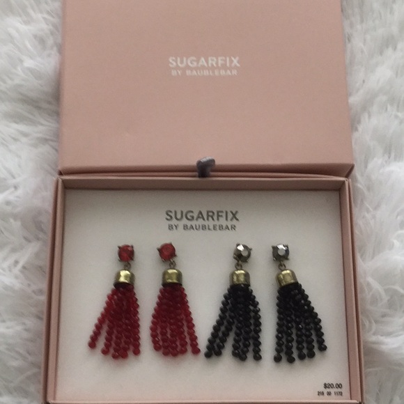 Sugarfix by Baublebar Jewelry - 🌹NWT Fun Pair of 2 Rhinestone / Tassel Earrings🌹